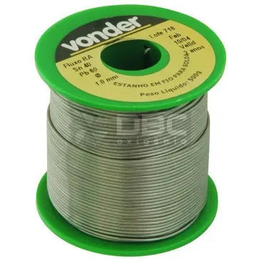 Solda Estanho Fio 1,0MM 40x60 500g Vonder