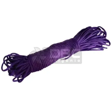 Cordame Paracord 550 30m 7 filamentos 4mm - Roxo Refletivo