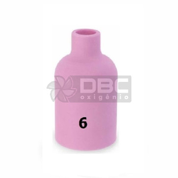 1a3- Bocal Cerâmico n#6 (57N75) Gás Lens TIG WP17 / WP26