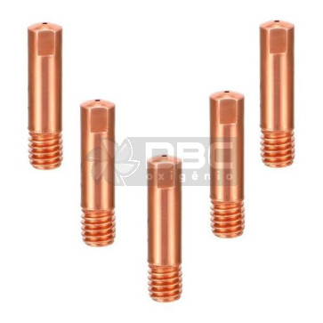 02e - Bico Contato M6x25 Tocha MIG MK15 0,8mm (5 unidades)