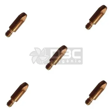 Bico de contato MIG DBC M6x28 ø1,0mm CUCRZR para tocha MIG (5 unidades)