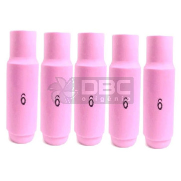 1c4 -Kit 5  Bocal Cerâmico n#06 (10N48) TIG WP17 / WP26