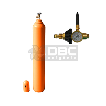 Kit Cilindro Hélio 10m3 (50 litros) Vazio + Regulador Bexigas