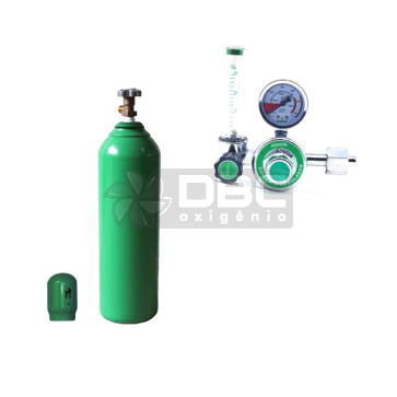 Kit Cilindro Oxigênio Medicinal 3m3 (20 litros) Vazio + Regulador Medicinal