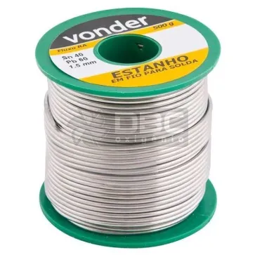Solda Estanho Fio 1,5MM 60x40 500g Vonder