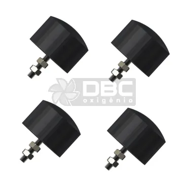 Jogo c/4 Amortecedor Vibra-Stop Batente Abaulado M 5/16" (100 Kg) 