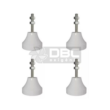 Jogo c/ 4 Amortecedor Vibra-Stop Branco MICRO III 5/16" (100kg)