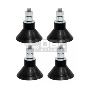 Jogo c/ 4 Amortecedor Vibra-Stop Ventosa I 5/16" (25kg)