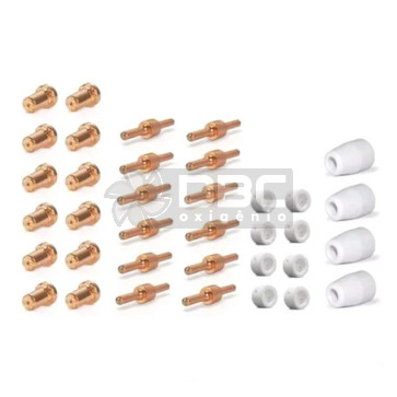 Kit Consumíveis Tocha Corte Plasma PT-31 (CUT-40) - 36 peças