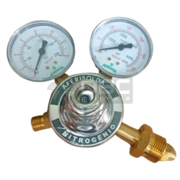 Regulador Pressão Nitrogênio Aferisolda RI-40 N2 Bronze