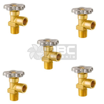 kit 5 Válvula Cilindro Argônio 3/4" 14 NGT CGA580 - Drava