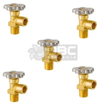 kit 5 Válvula Cilindro Argônio 3/4" 14 NGT CGA580 - Drava