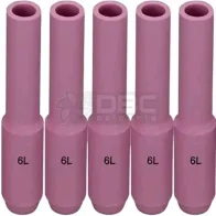 1c6 - Kit 5  Bocal Cerâmico n#06L (10N48L) TIG WP17 / WP26