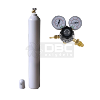 Kit Cilindro Nitrogênio 10m3 (50 litros) Vazio + Regulador  Nitrogênio RI-40 Bronze Aferisolda 