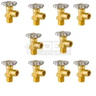 kit 10 Válvula Cilindro Nitrogênio 3/4" 14 NGT CGA580 - Drava