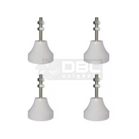 Jogo c/ 4 Amortecedor Vibra-Stop Branco MICRO II 1/2" (70kg)