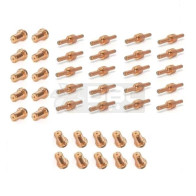 Kit Bico de Contato Longo + Eletrodo Longo  Tocha Corte Plasma PT-31 (CUT-40) - 40 peças