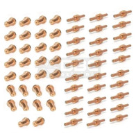 Kit Bico de Contato Longo + Eletrodo Longo  Tocha Corte Plasma PT-31 (CUT-40) - 60 peças
