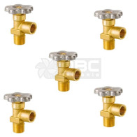 kit 5 Válvula Cilindro Hélio 3/4" 14 NGT CGA580 - Drava