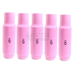 1c4 -Kit 5  Bocal Cerâmico n#06 (10N48) TIG WP17 / WP26