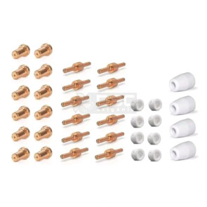 Kit Consumíveis Tocha Corte Plasma PT-31 (CUT-40) - 36 peças