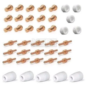 Kit Consumíveis Tocha Corte Plasma PT-31 (CUT-40) - 40 peças