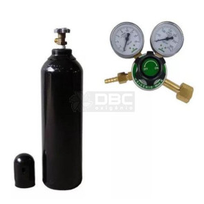 Kit Cilindro Oxigênio Industrial 3m3 (20 litros) Vazio + Regulador